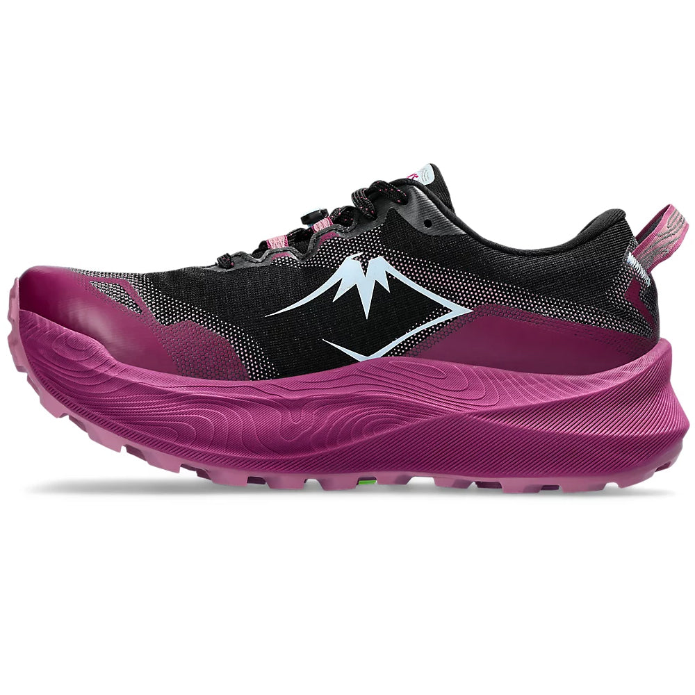 Asics Women's Trabuco Max 3 Trail Running Shoes Black / Light Blue - achilles heel