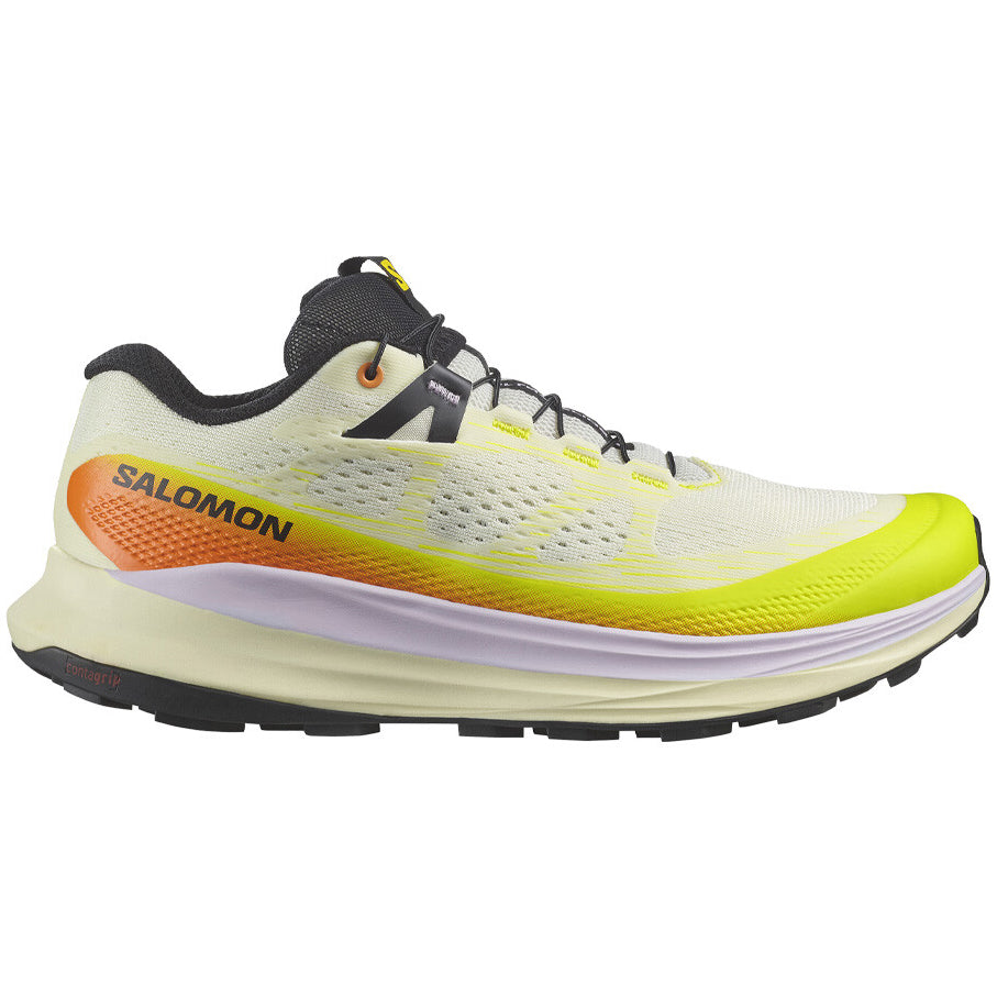 Salomon Women's Ultra Glide 2 Trail Running Shoes Vanilla Ice / Sulphur Spring / Orchid Petal - achilles heel