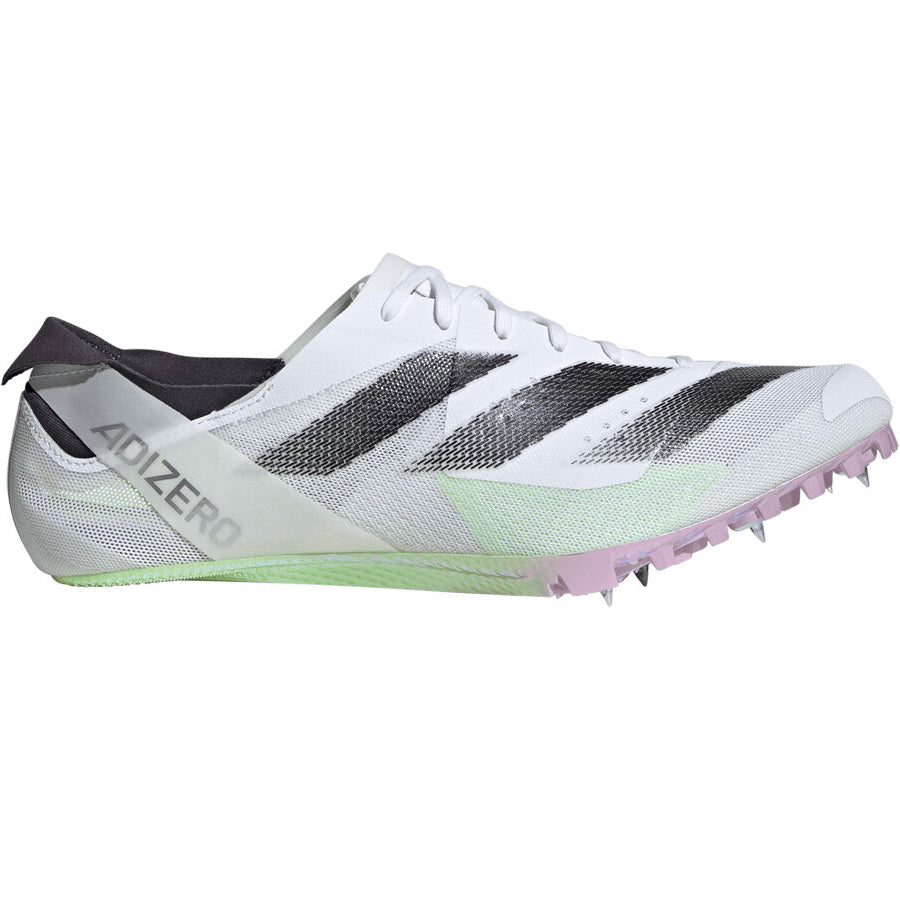 adidas Adizero Finesse Running Spikes Cloud White / Core Black / Green Spark - achilles heel