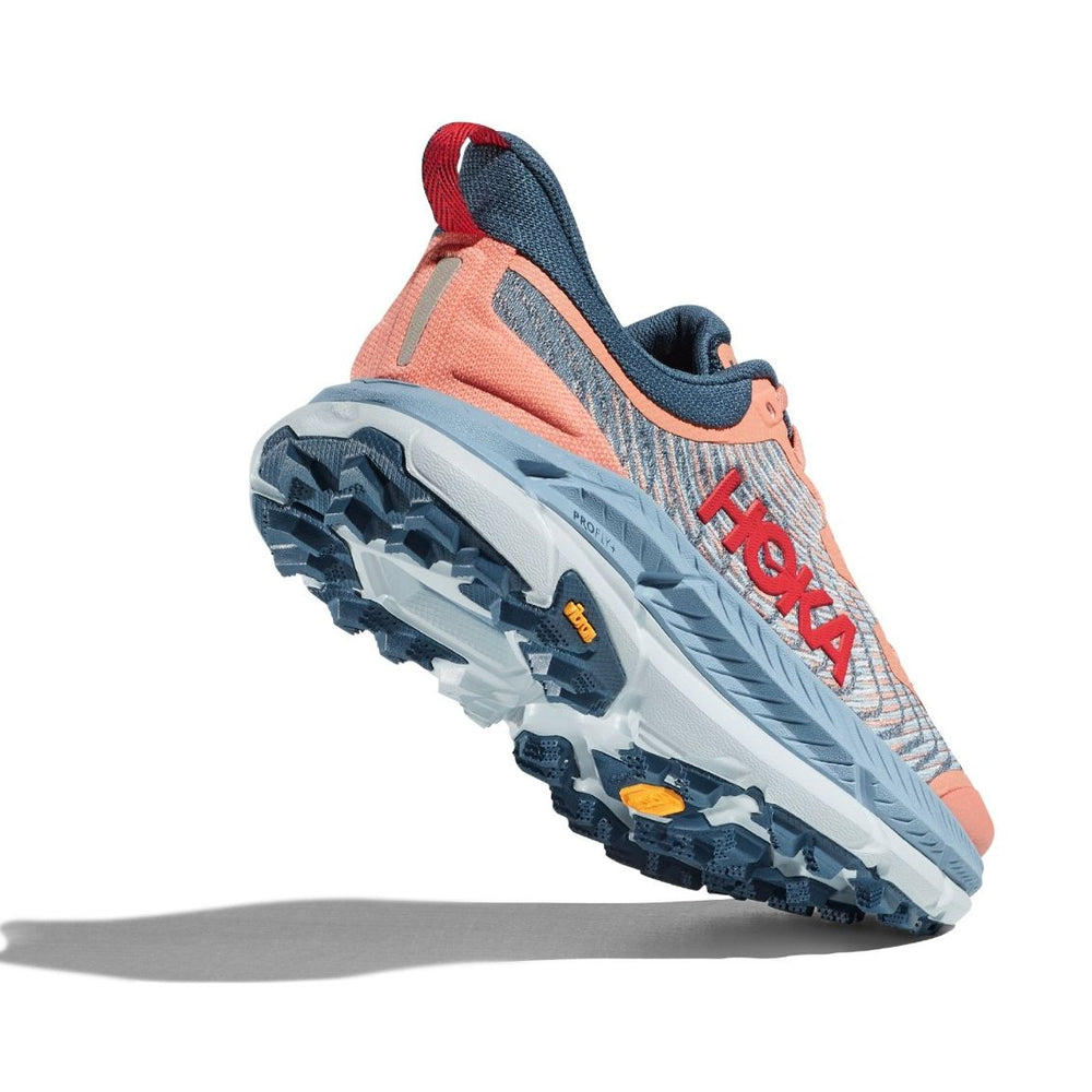 Hoka Women's Mafate Speed 4 Trail Running Shoes Papaya / Real Teal - achilles heel