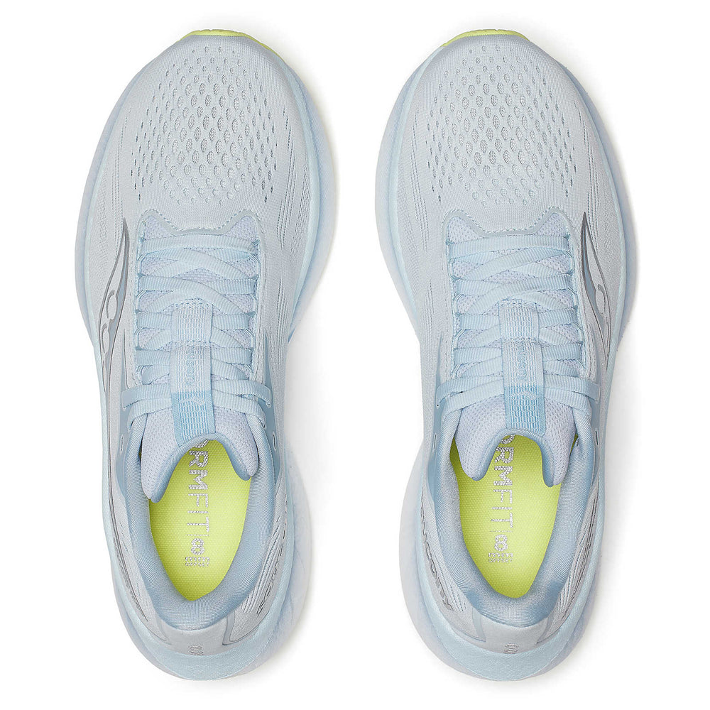 Saucony Women's Ride 18 Running Shoes Ice Melt / Dream - achilles heel