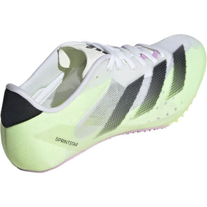 adidas Sprintstar Running Spikes Cloud White / Core Black / Green Spark - achilles heel