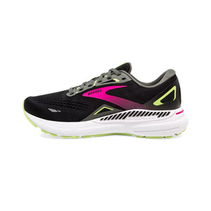 Brooks Women's Adrenaline GTS 23 Running Shoes Black / Gunmetal / Sharp Green - achilles heel