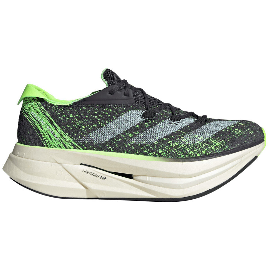 adidas Adizero Prime X 2 Strung Running Shoes Aurora Black / Zero Metallic / Green Spark - achilles heel