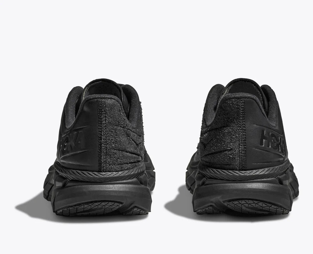 Hoka Clifton LS Shoes Black / Asphalt - achilles heel