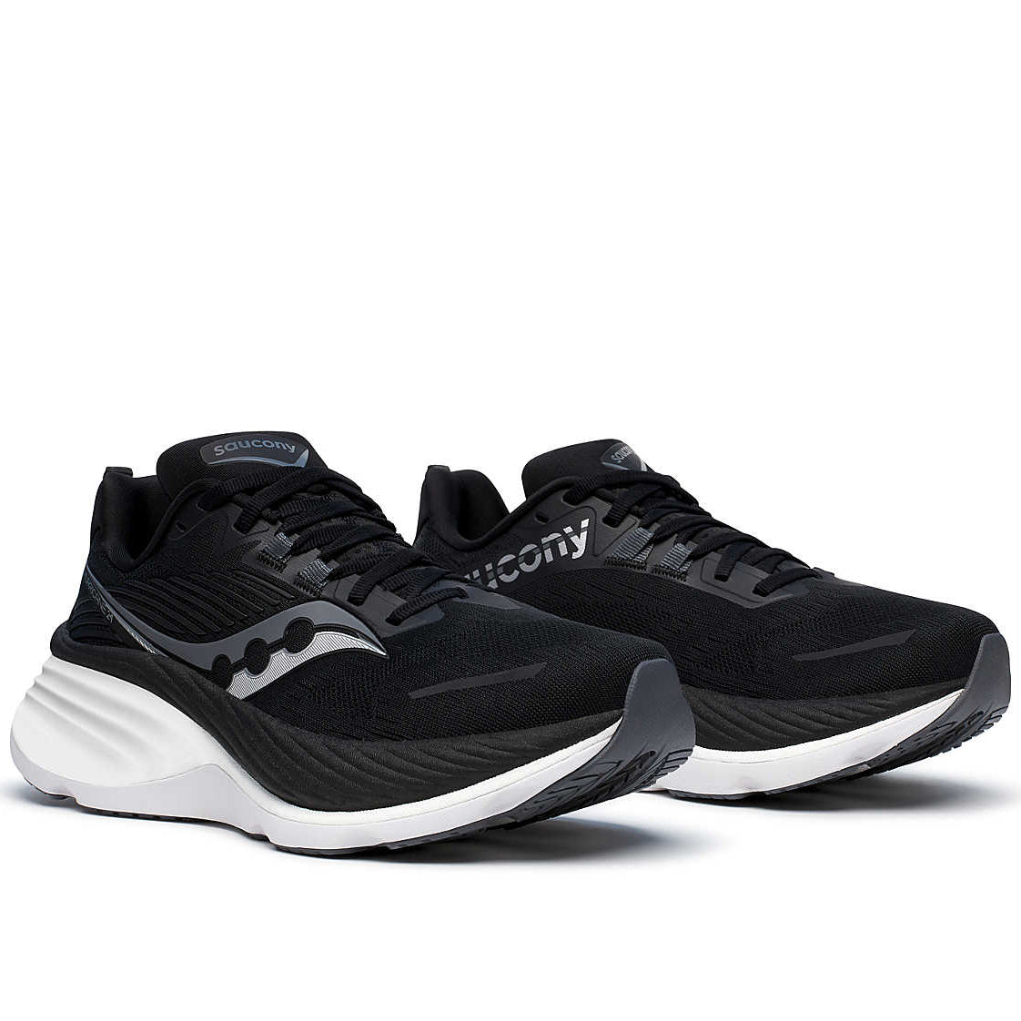 Saucony Women's Hurricane 24 Wide Fit Running Shoes Black / Carbon - Achilles Heel