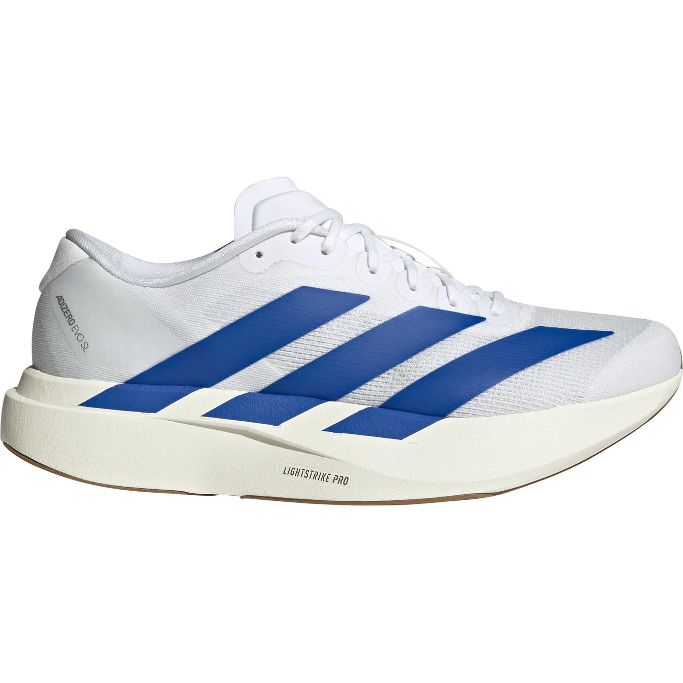 Men's Adizero EVO SL Running Shoes Cloud White / Royal Blue / Pure Ruby - Achilles Heel