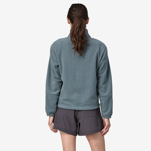 Patagonia Women's Microdini 1/2 Zip Fleece Pullover Nouveau Green / Campfire Orange - achilles heel