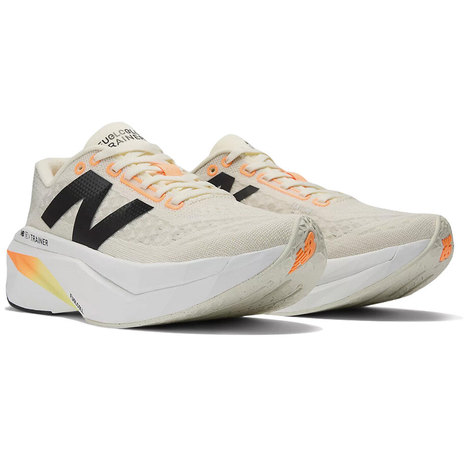 New Balance Women's FuelCell SuperComp Trainer v3 Running Shoes Angora / Hot Mango / Black - Achilles Heel
