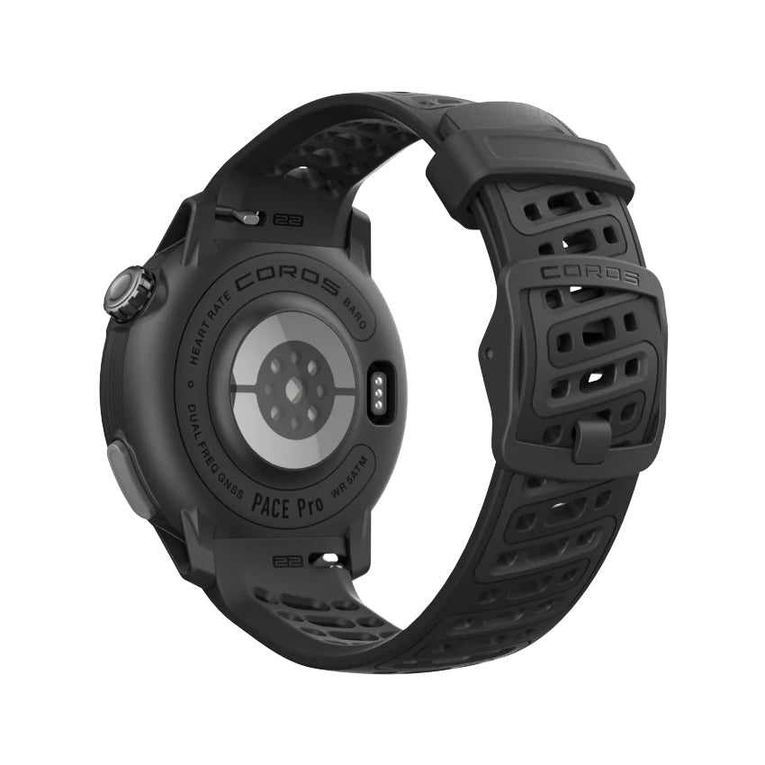 Pace Pro Silicone Strap GPS Sport Watch Black - Achilles Heel