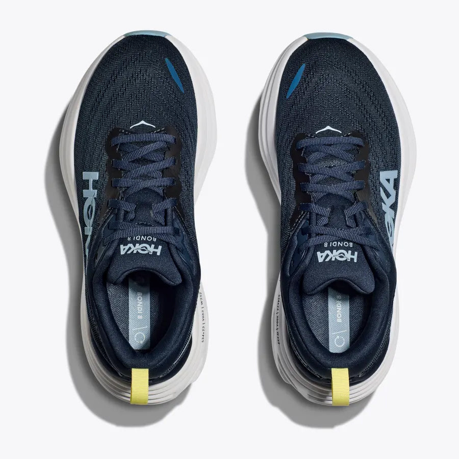 Hoka Women's Bondi 8 Running Shoes Varsity Navy / White - achilles heel