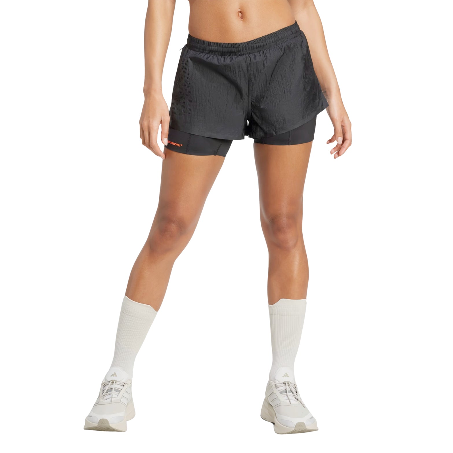 Women's Adi365 H.Koumori Running 2 in 1 Shorts Black - Achilles Heel