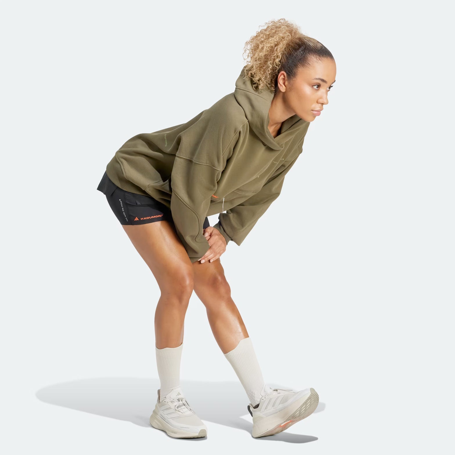 Women's Adi365 H.Koumori Running 2 in 1 Shorts Black - Achilles Heel