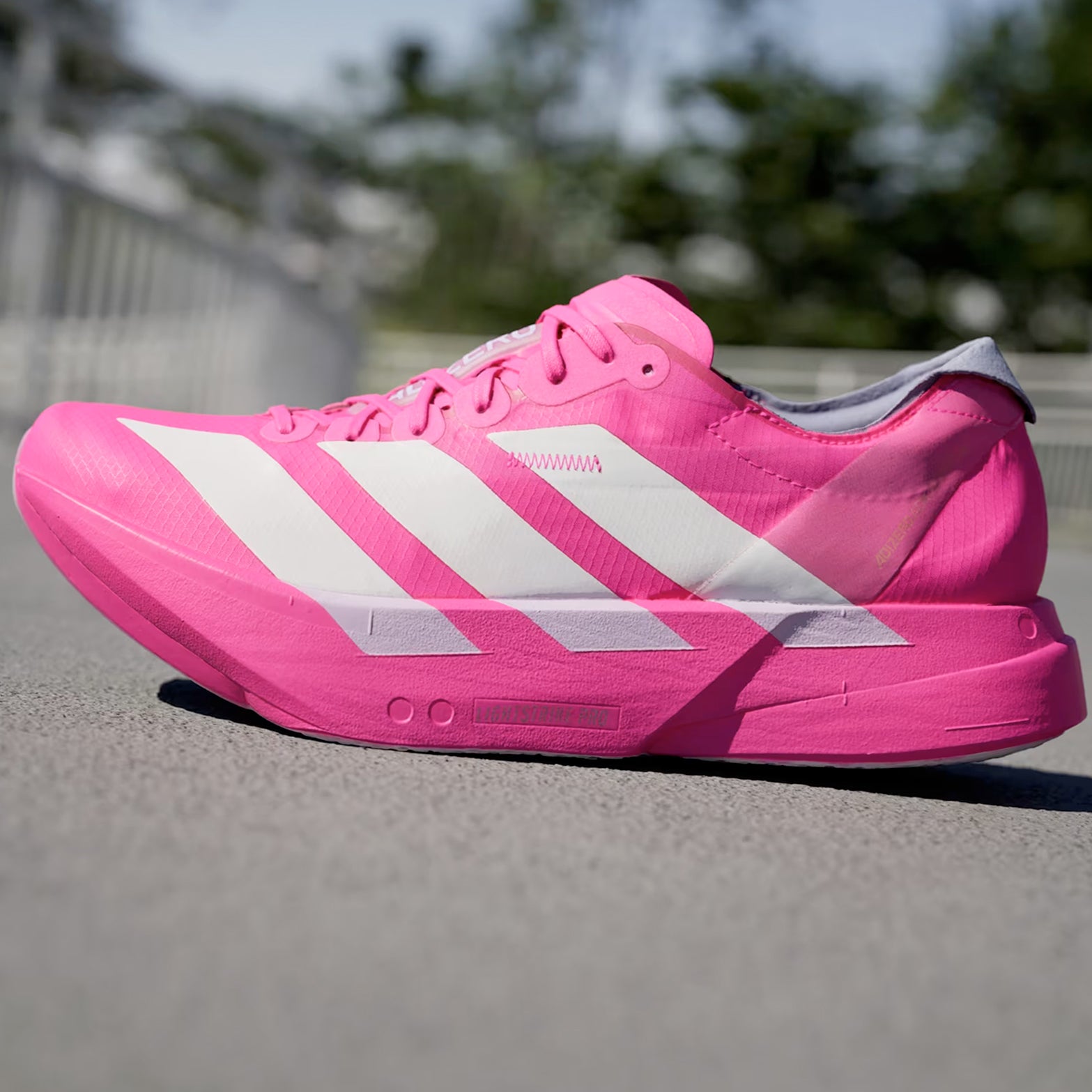 Women's Adizero Adios Pro 4 Running Shoes Shock Pink / Zero Metalic / Aurora Plum - Achilles Heel