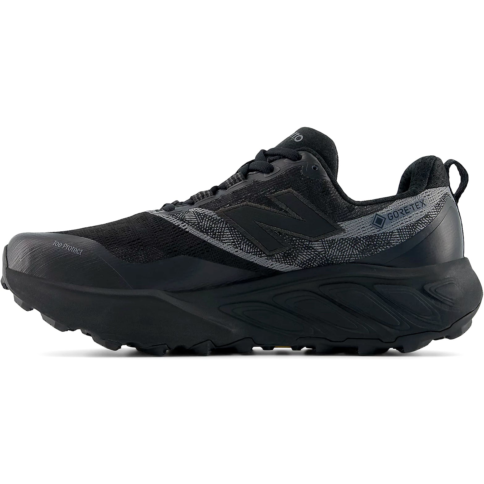 Women's Fresh Foam X Hierro v9 GORE-TEX Wide Fit Trail Running Shoes Black / Timberwolf / Castlerock - Achilles Heel