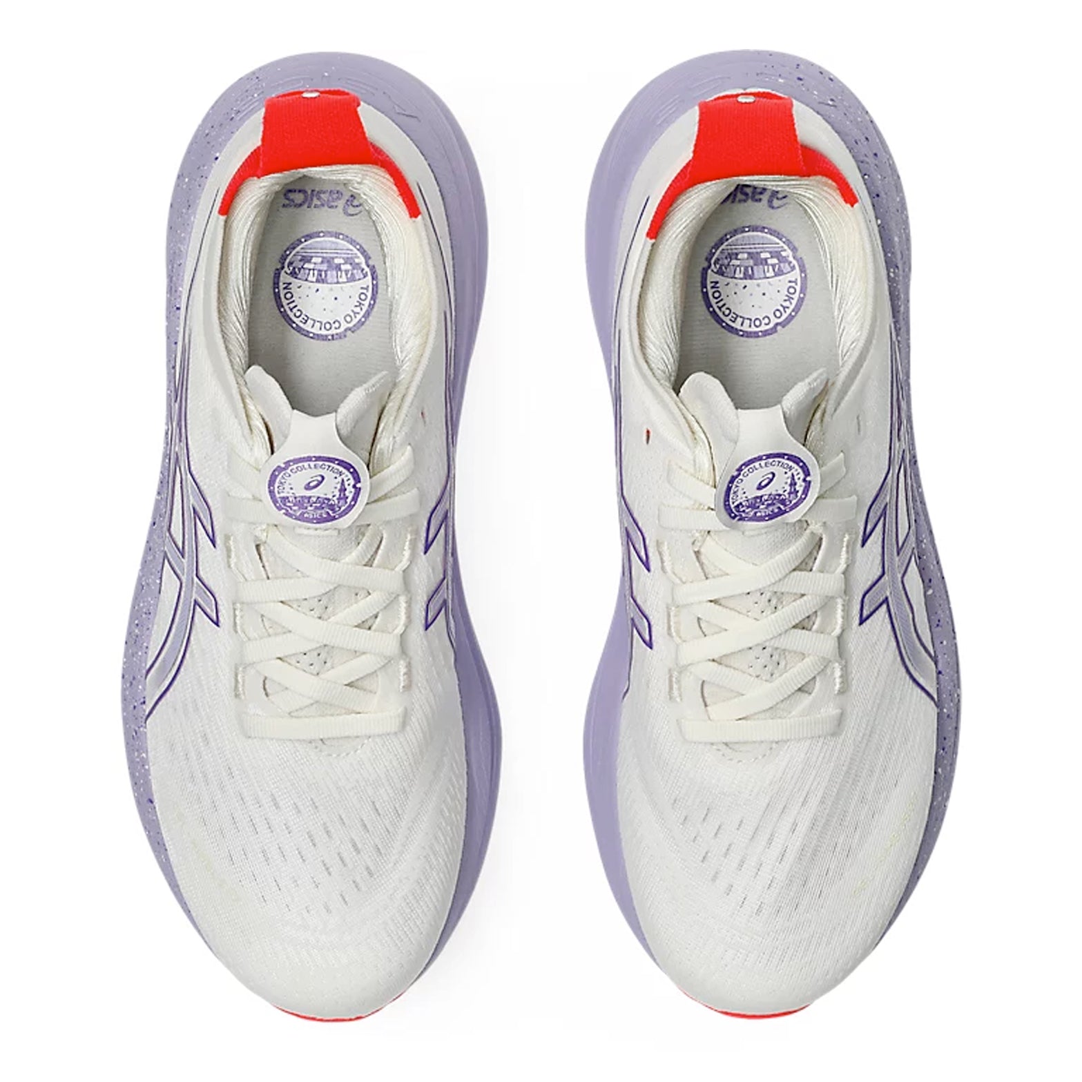 Women's Gel-Nimbus 27 Tokyo Running Shoes Cream / Edo Purple - Achilles Heel