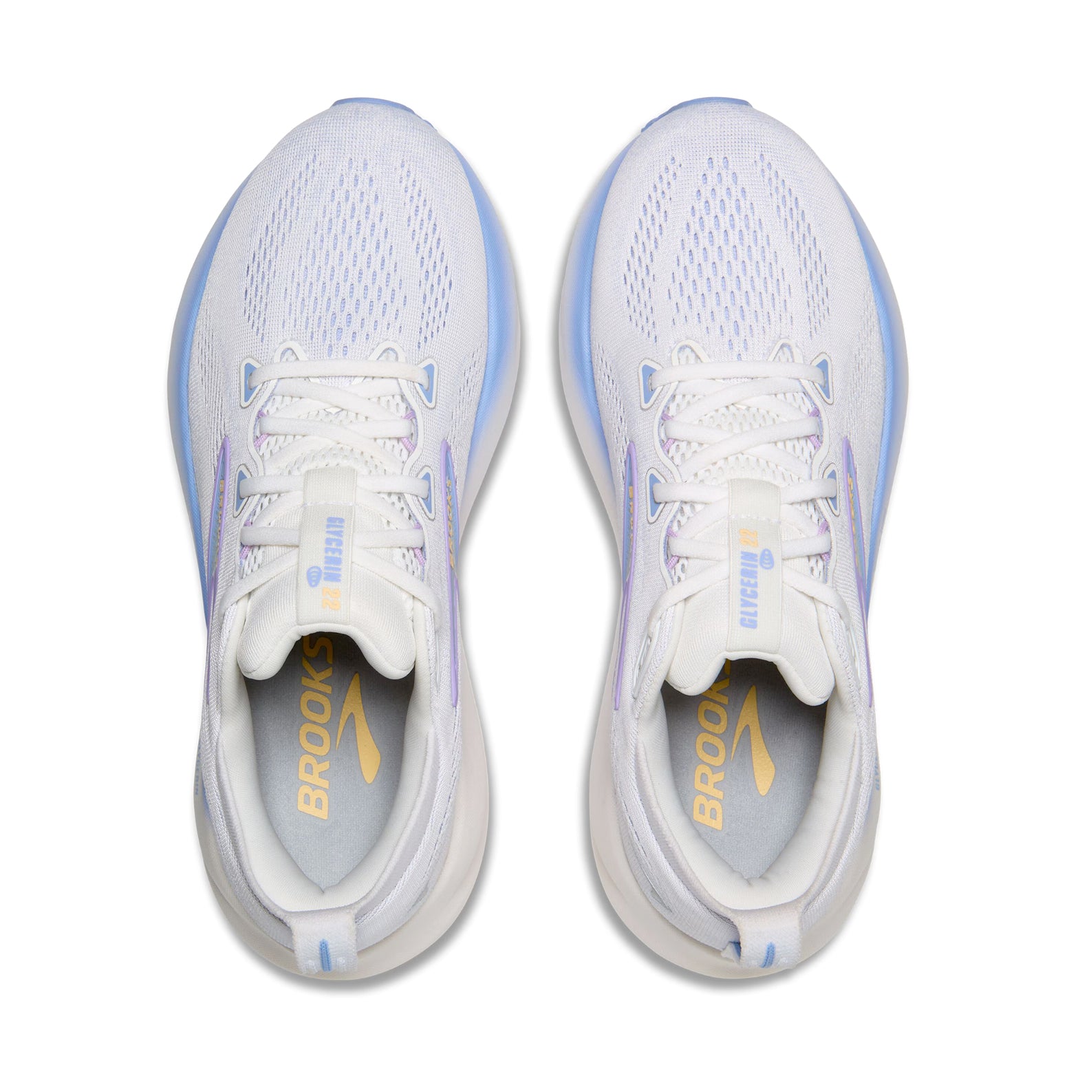 Women's Glycerin 22 Running Shoes White / Blue Heron / Apricot