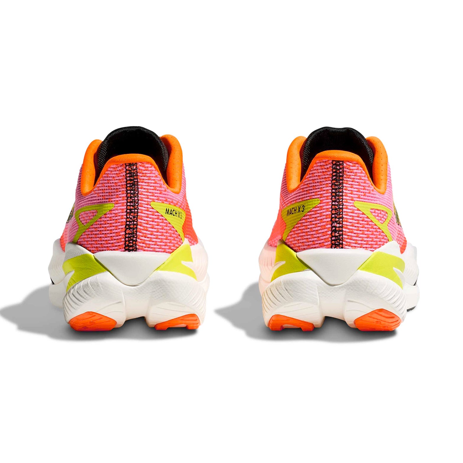 Women's Mach X 3 Running Shoes Neon Rose / Neon Tangerine - Achilles Heel