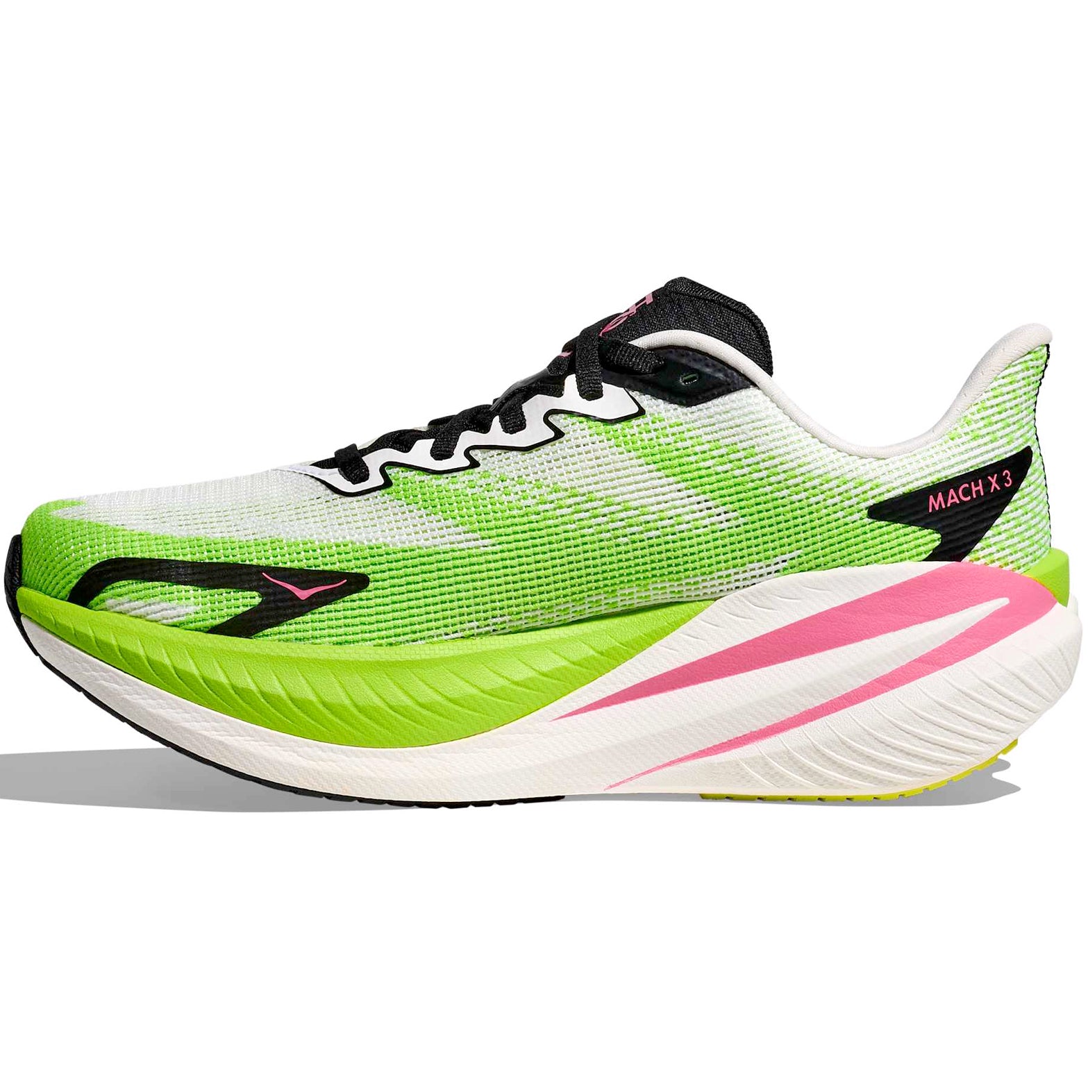 Women's Mach X 3 Running Shoes White / Neon Lime