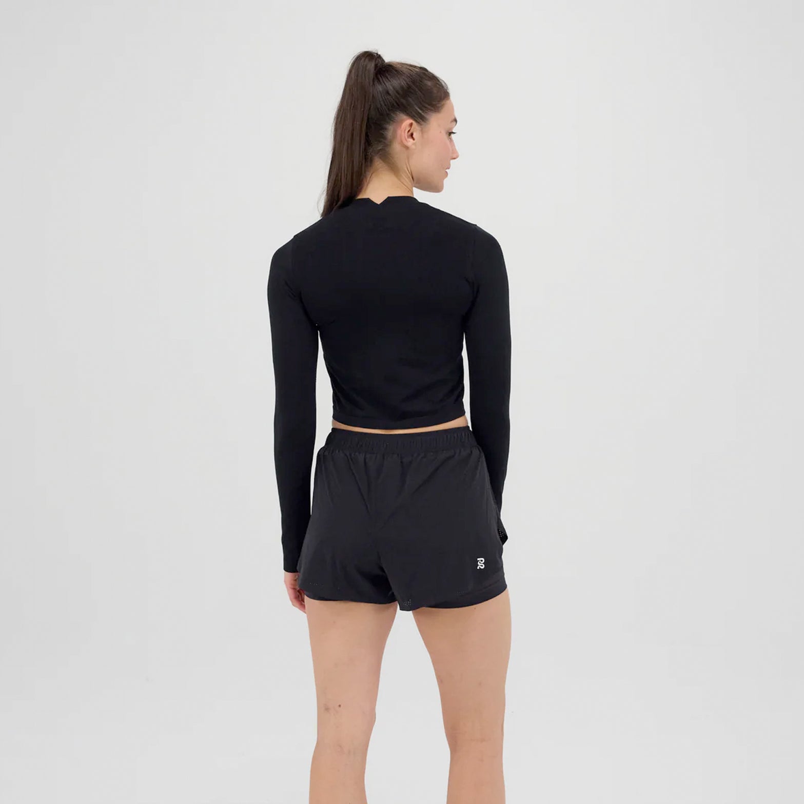 Women's Mercury Seamless Top Cropped Black - Achilles Heel