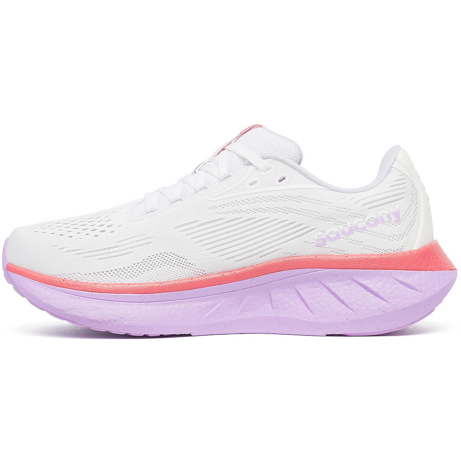 Women's Ride 18 Running Shoes White / Coral - Achilles Heel