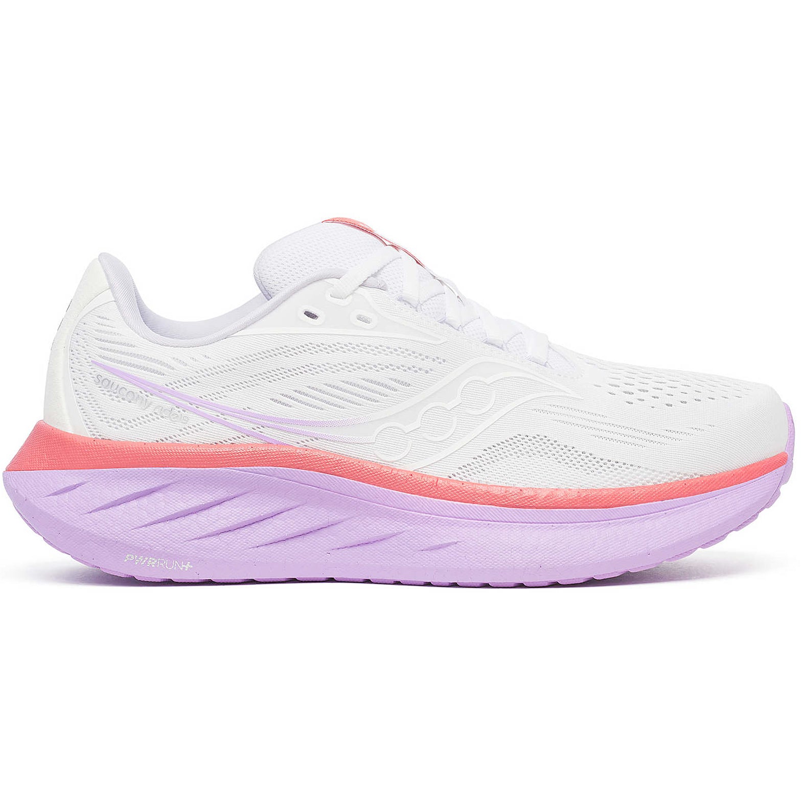 Women's Ride 18 Running Shoes White / Coral - Achilles Heel