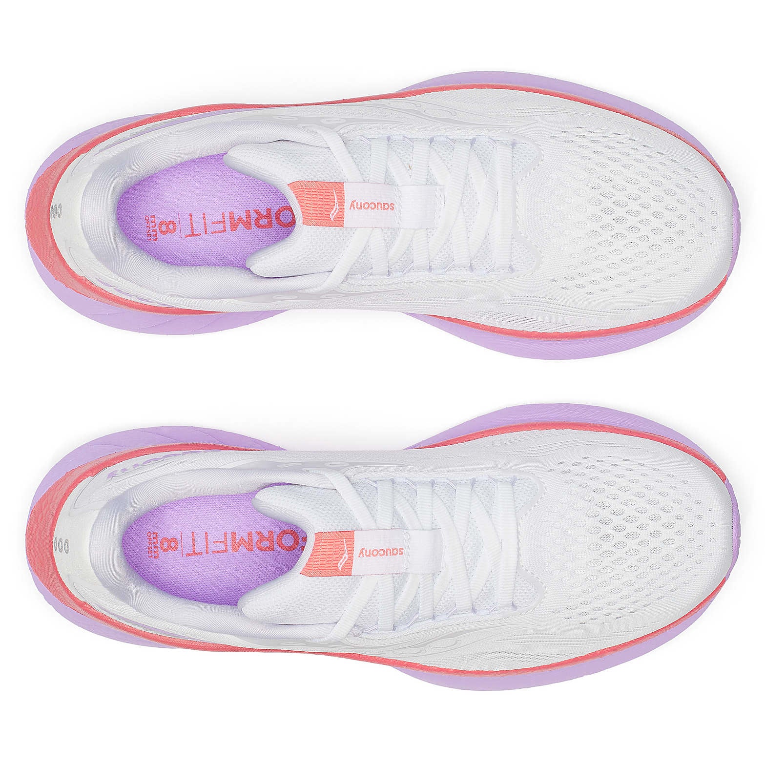 Women's Ride 18 Running Shoes White / Coral - Achilles Heel