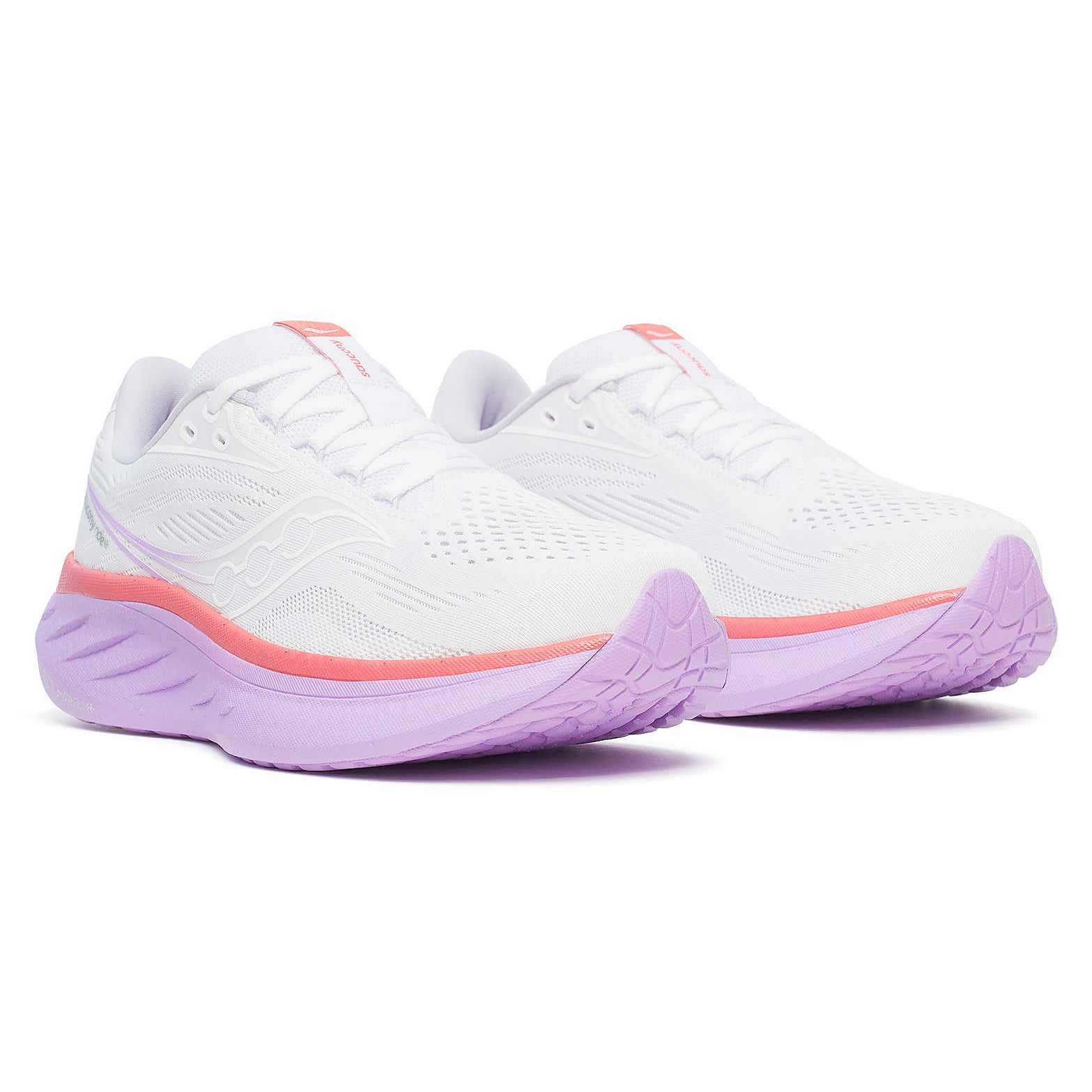 Women's Ride 18 Running Shoes White / Coral - Achilles Heel