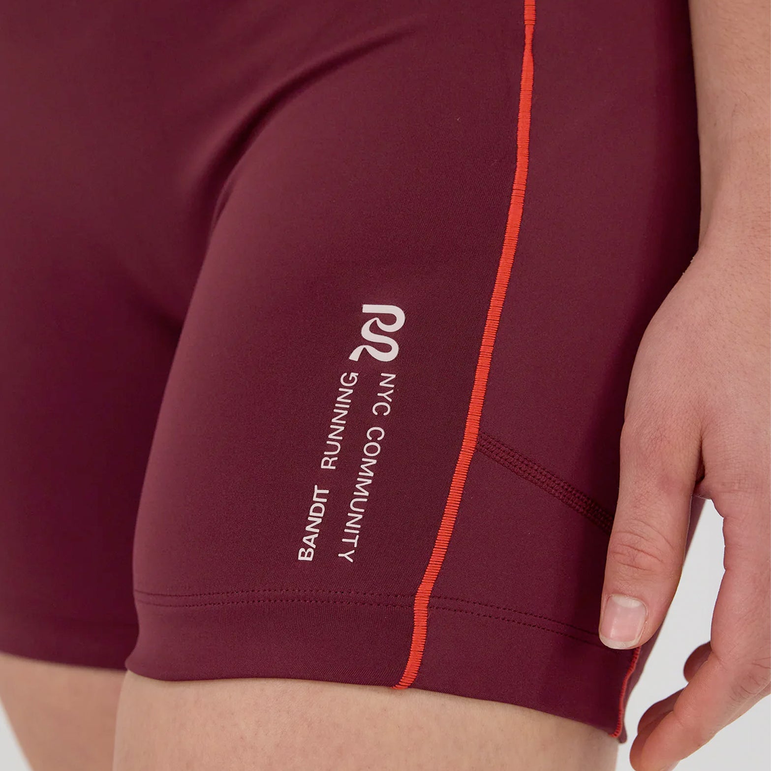 Women's Stamina 5 Inch Pop Stitch High Waist Compression Shorts Fig / Intense Red - Achilles Heel