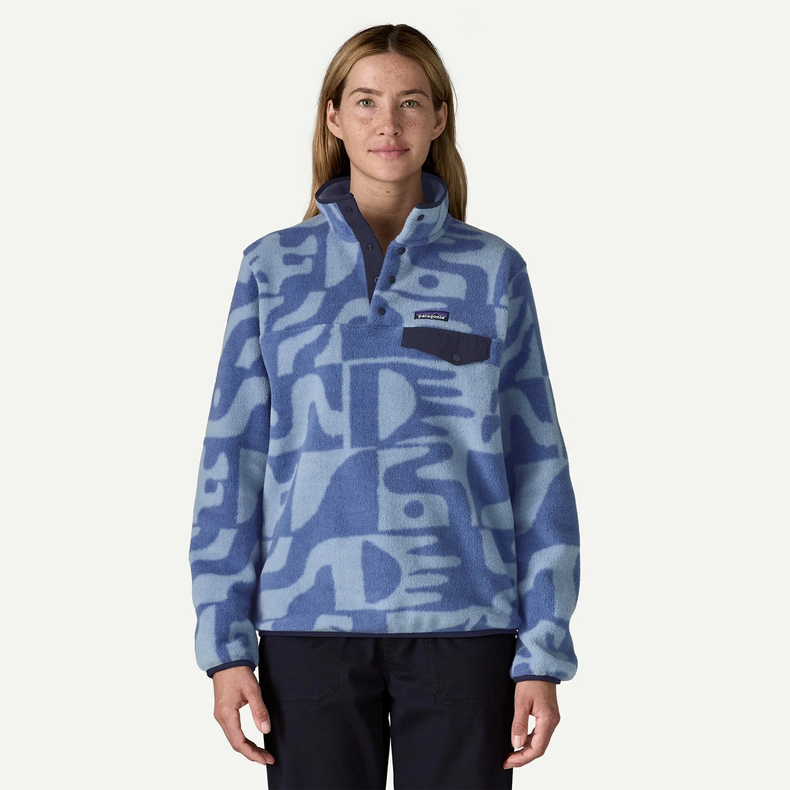 Women's Synchilla Snap-T Fleece Pullover Mother Tree / Barnacle Blue