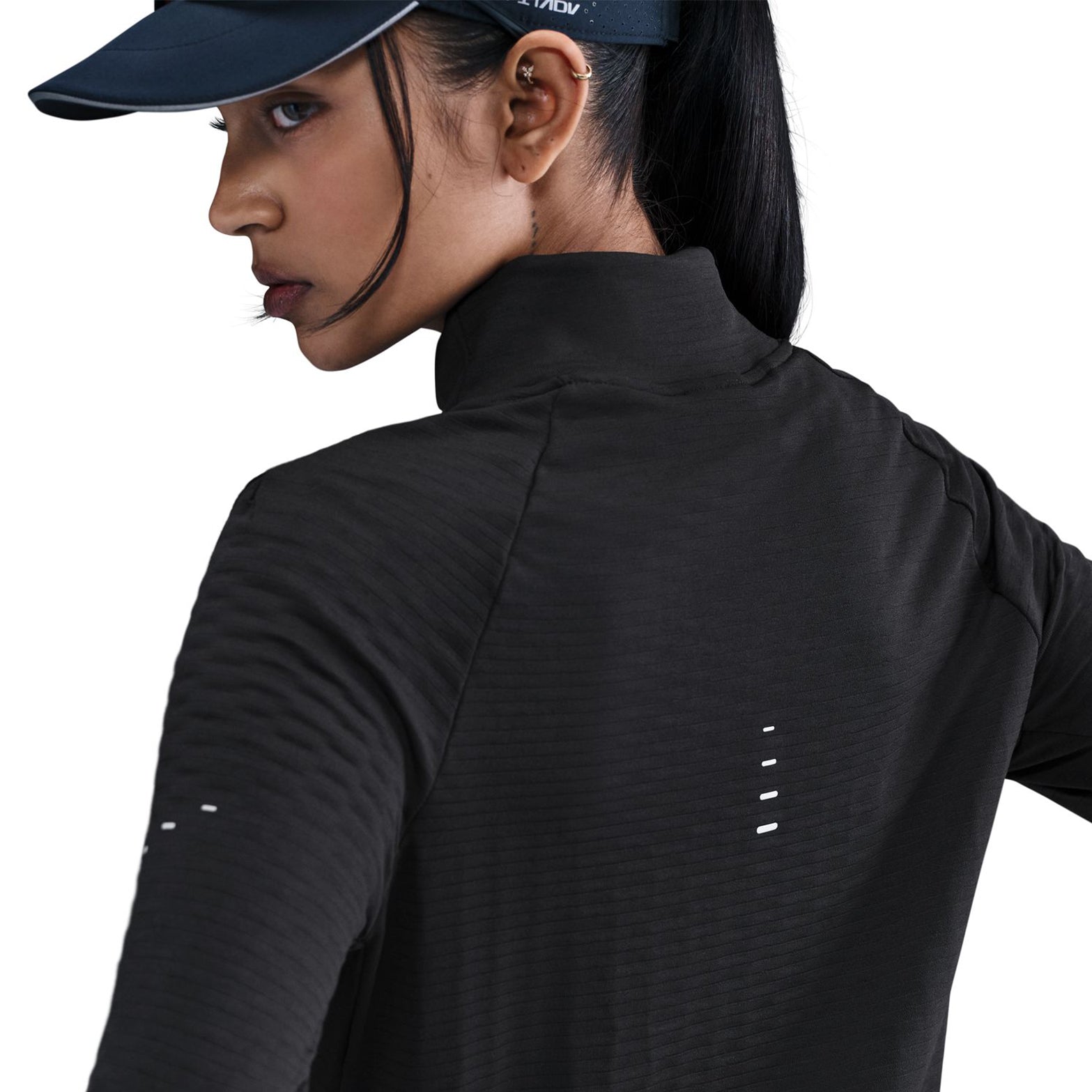 Women's Therma-FIT Turtle Neck Running Top Black - Achilles Heel