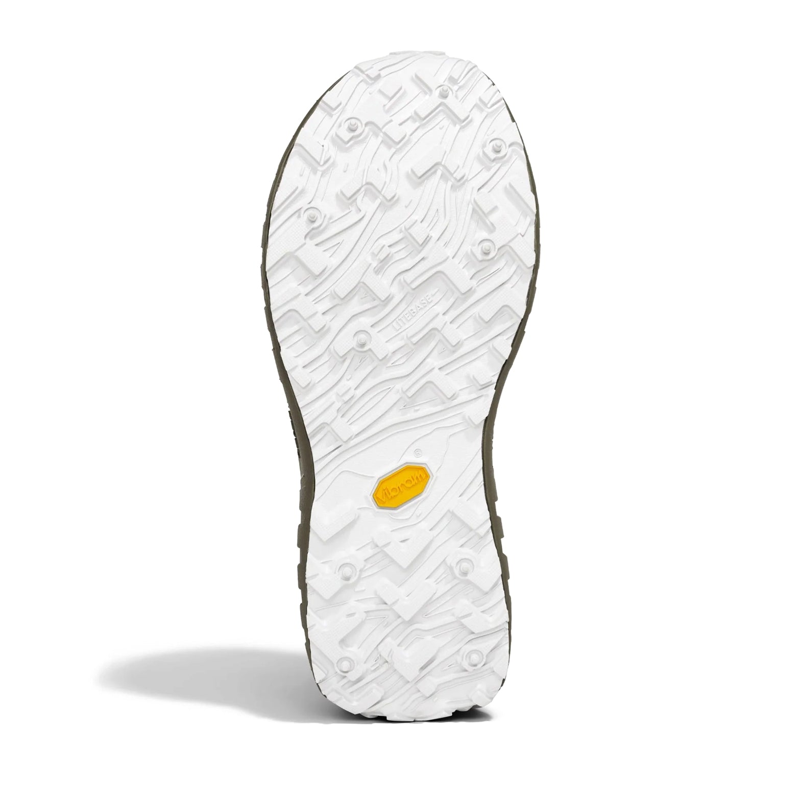 Women's norda 001A Trail Running Shoes Horizon sole view displaying Vibram Mega Grip rubber and Canadian Shield-inspired soleplate design