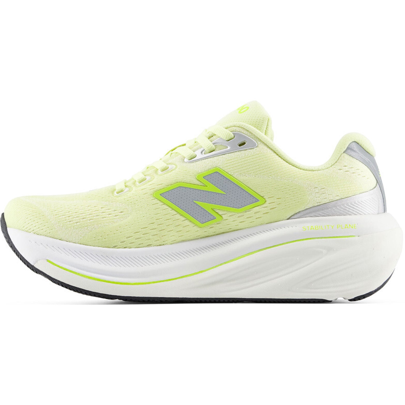 Women's New Balance 860v15 Running Shoes Fennel Seed Alkaline Green inner side view showing Stability Plane support with Fresh Foam X cushioning for overpronation control