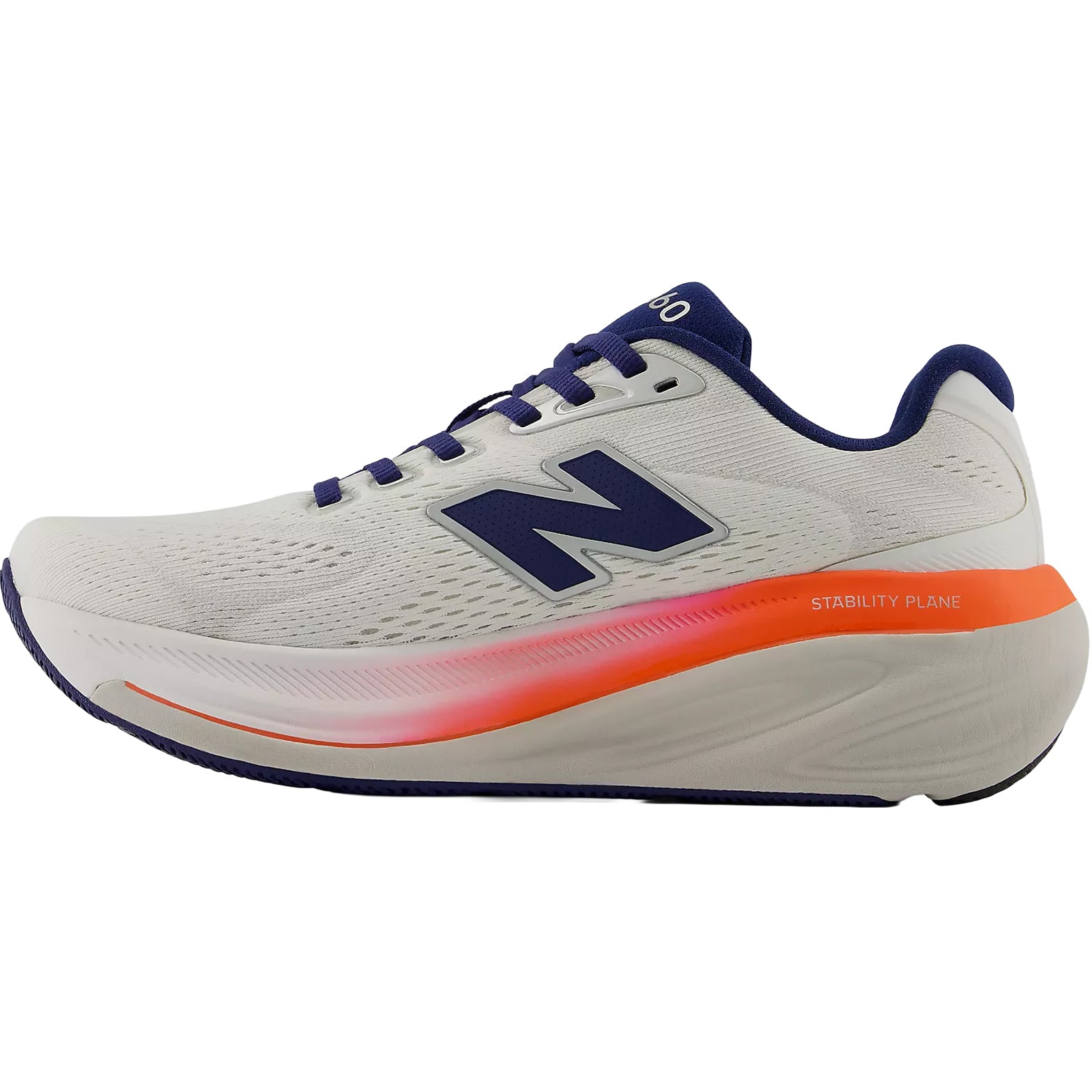 Women's New Balance 860v15 Running Shoes Sea Salt Blue Oyster inner side view showing Stability Plane support with Fresh Foam X cushioning for overpronation control