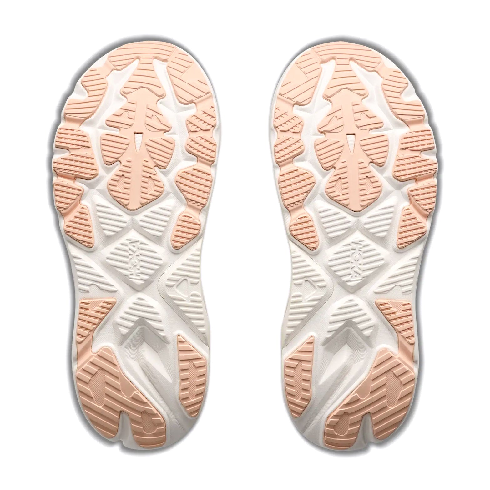 Women's HOKA Arahi 9 Running Shoes Vintage Yellow Alabaster sole view displaying super abrasion rubber outsole with podular design for enhanced durability in high-wear zones during daily training