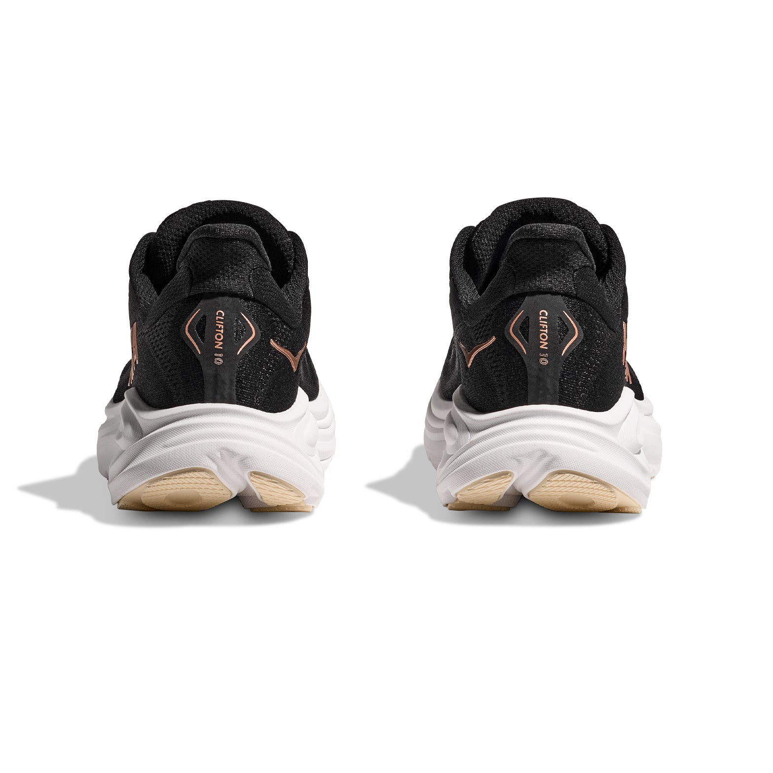 Women's Clifton 10 Running Shoes Black / Rose Gold - Achilles Heel