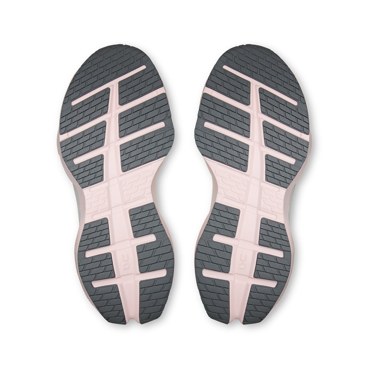 Women's On Cloudrunner 3 Max Running Shoes White Salt sole view displaying enhanced rubber outsole with wide base and stability-engineered CloudTec geometry for traction and lateral support