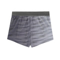Women's Bandit CoolGrid 3 Inch Split Shorts Uneven Gradient Plaster Slate front product view showing 3-inch split design with mid-rise fit and two-tone mesh waistband