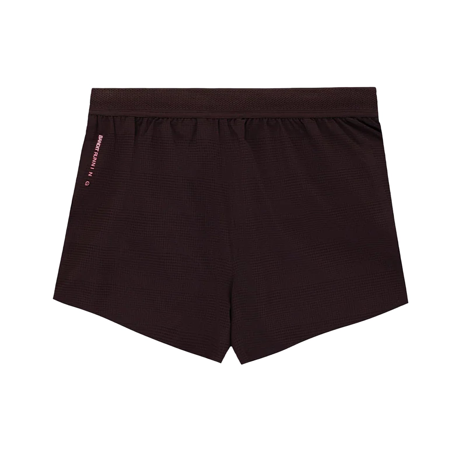 Women's Bandit CoolGrid 3 Inch Split Shorts Espresso front product view showing 3-inch split design with mid-rise fit and two-tone mesh waistband