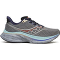 In a sleek Owl and Black colorway accented with white and orange, the Saucony Women’s Endorphin Speed 5 Running Shoes combine a lightweight, breathable mesh upper with a thick, textured sole for optimal performance. Designed with black laces and a dark heel collar, these shoes deliver both comfort and speed for dedicated runners.