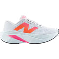 
New Balance FuelCell SuperComp Trainer v3 women's running shoe in Glint Blue / Daybreak — outer view showing glint blue plush mesh upper with daybreak accent detailing and FuelCell midsole profile
