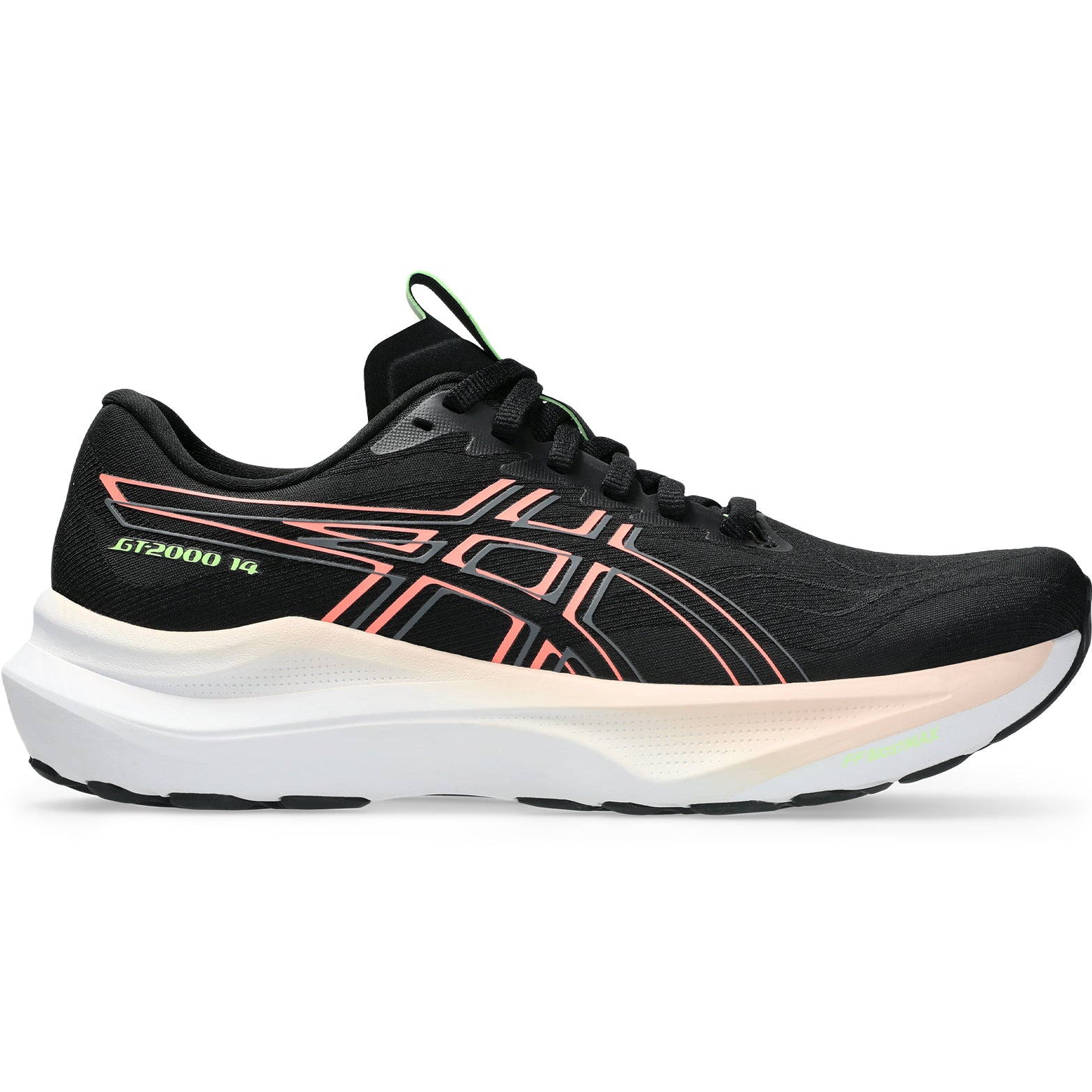 Women's GT-2000 14 Running Shoes Black / Sun Coral - Achilles Heel