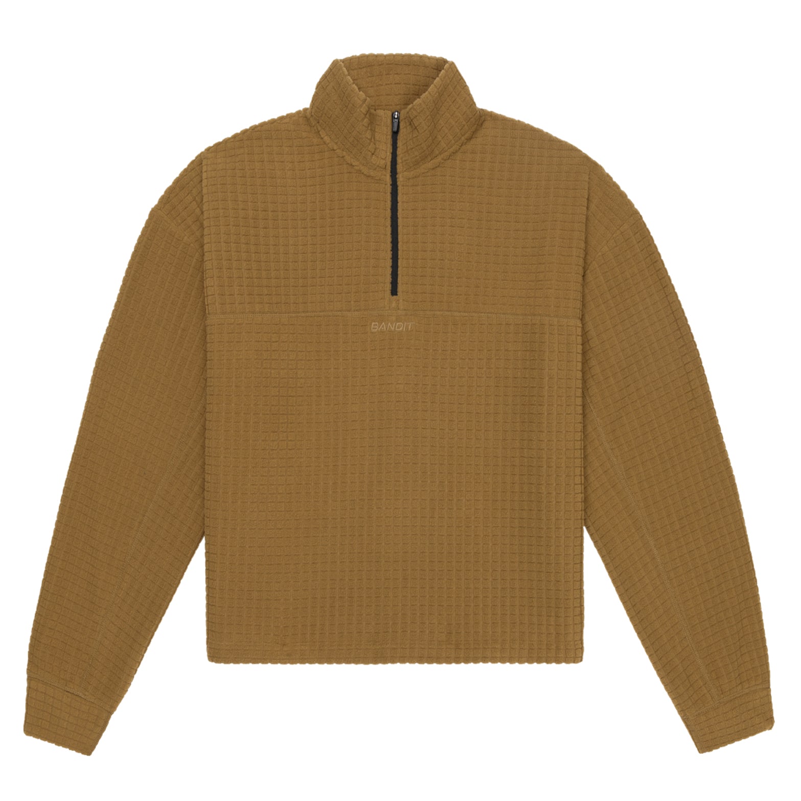 Women's MacroSoft Grid Quarter Zip Top Antique Brass - Achilles Heel
