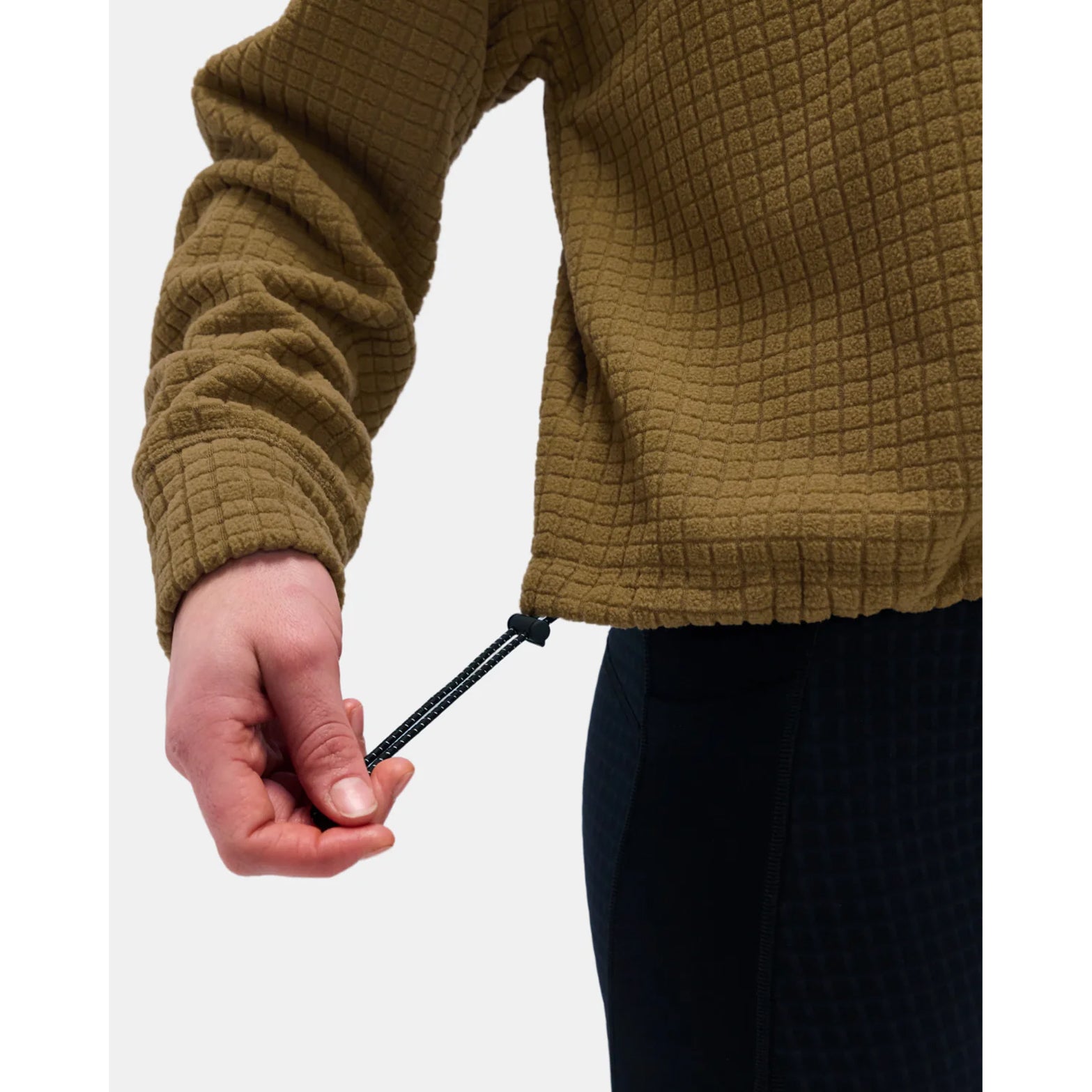 Women's MacroSoft Grid Quarter Zip Top Antique Brass - Achilles Heel