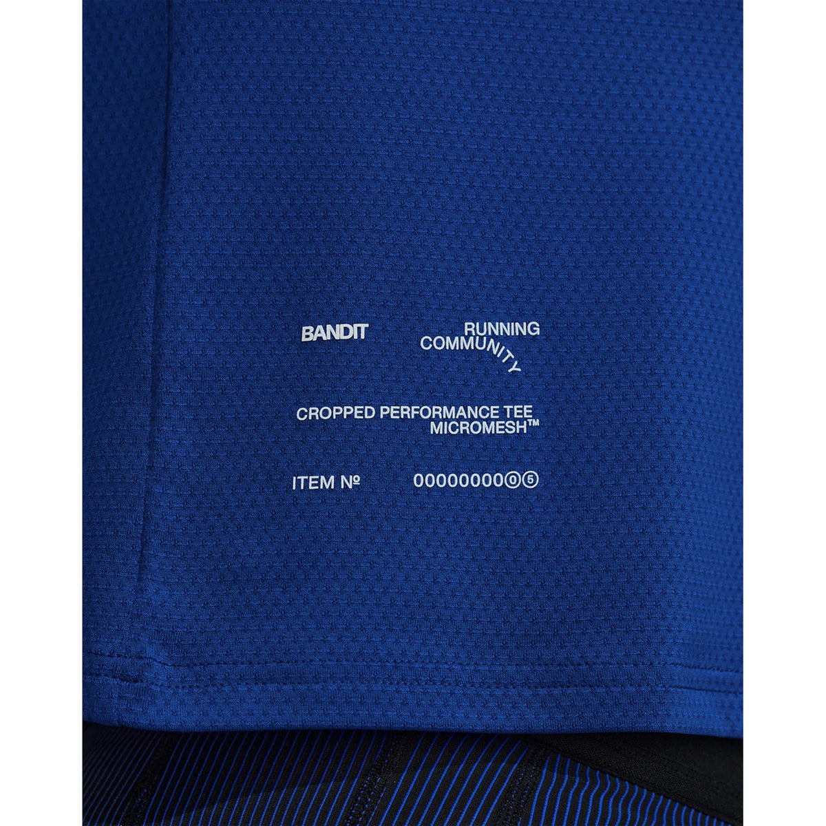 Women's Micromesh Cropped Run Tee Bauhaus Blue