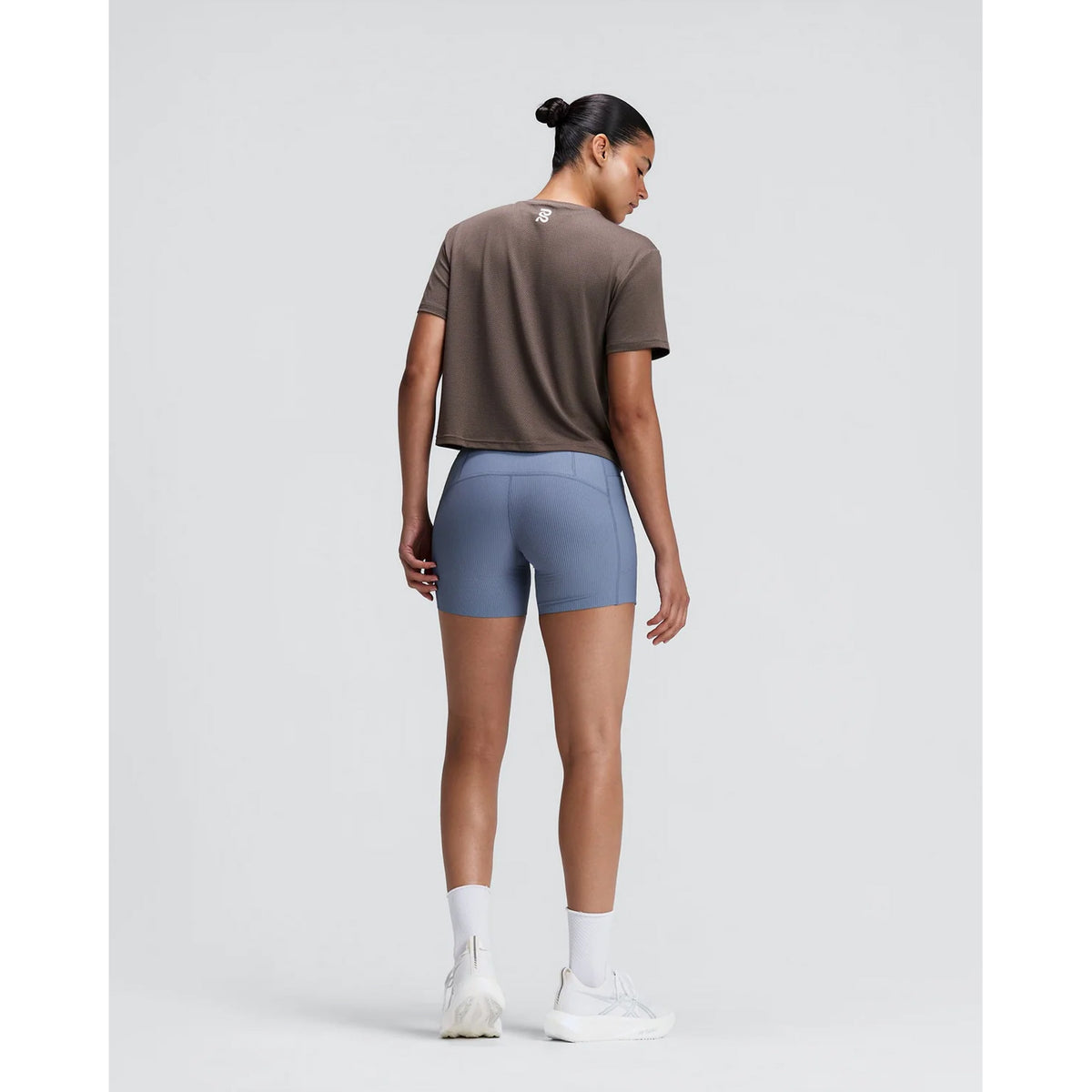 Women's Micromesh Cropped Run Tee Cocoa