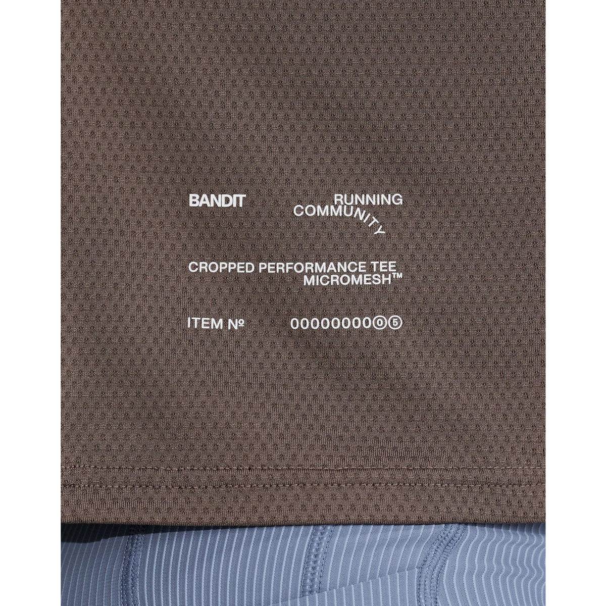 Women's Micromesh Cropped Run Tee Cocoa