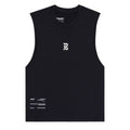 Bandit Micromesh Run Tank women's in Black — front product shot showing sleeveless relaxed silhouette, crew neckline, Micromesh™ breathable fabric construction and reflective logo detail at centre front
