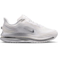 Women's Nike Pegasus Premium Running Shoes Summit White Grey Fog Black Metallic Silver outer side view showing dual Air Zoom units with full-length ZoomX foam for maximum cushioned daily running