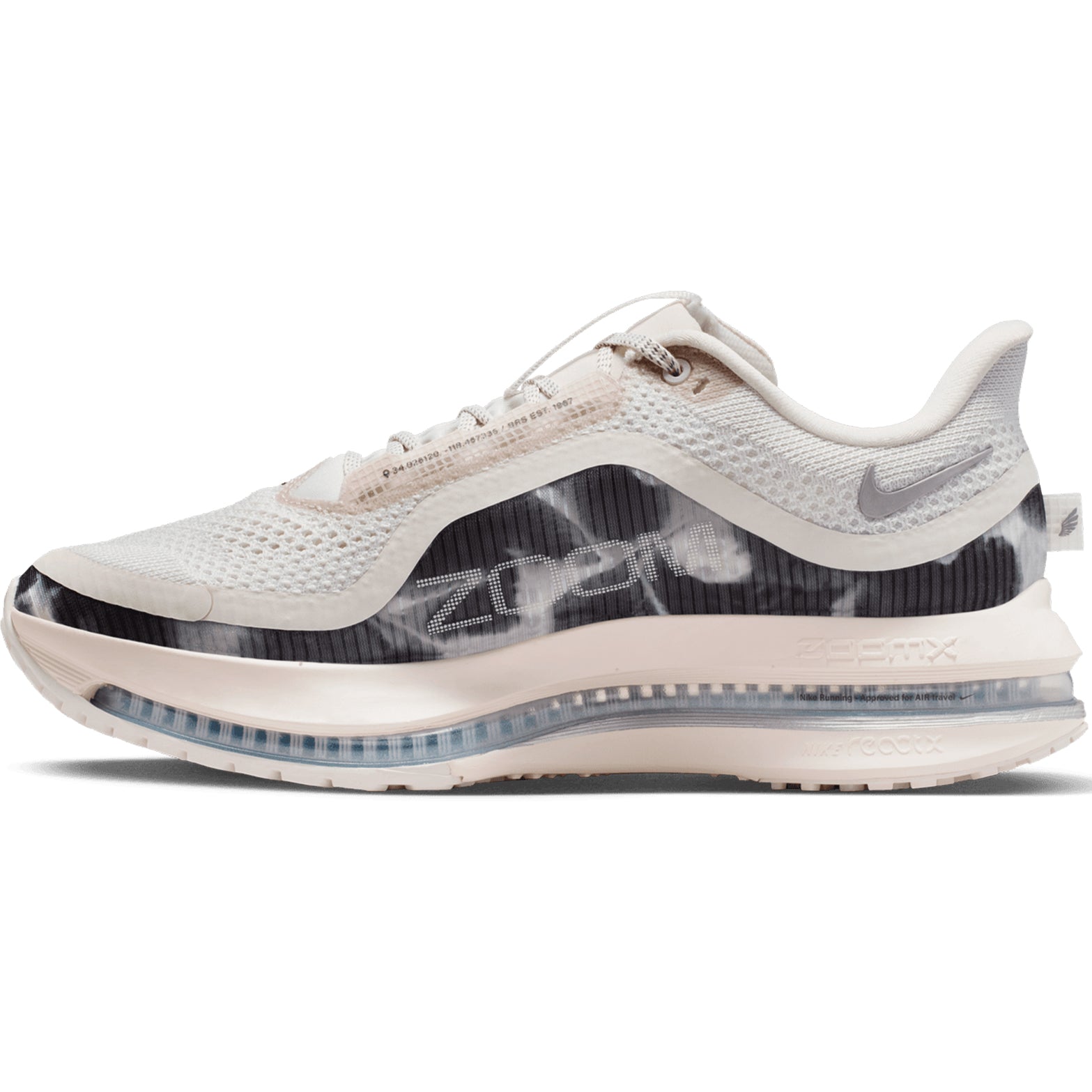 Nike Pegasus Premium SE women's running shoe in Phantom / Anthracite / Pencil Point — inner view showing phantom circular knit upper, pencil point midsole detailing and modified Waffle outsole